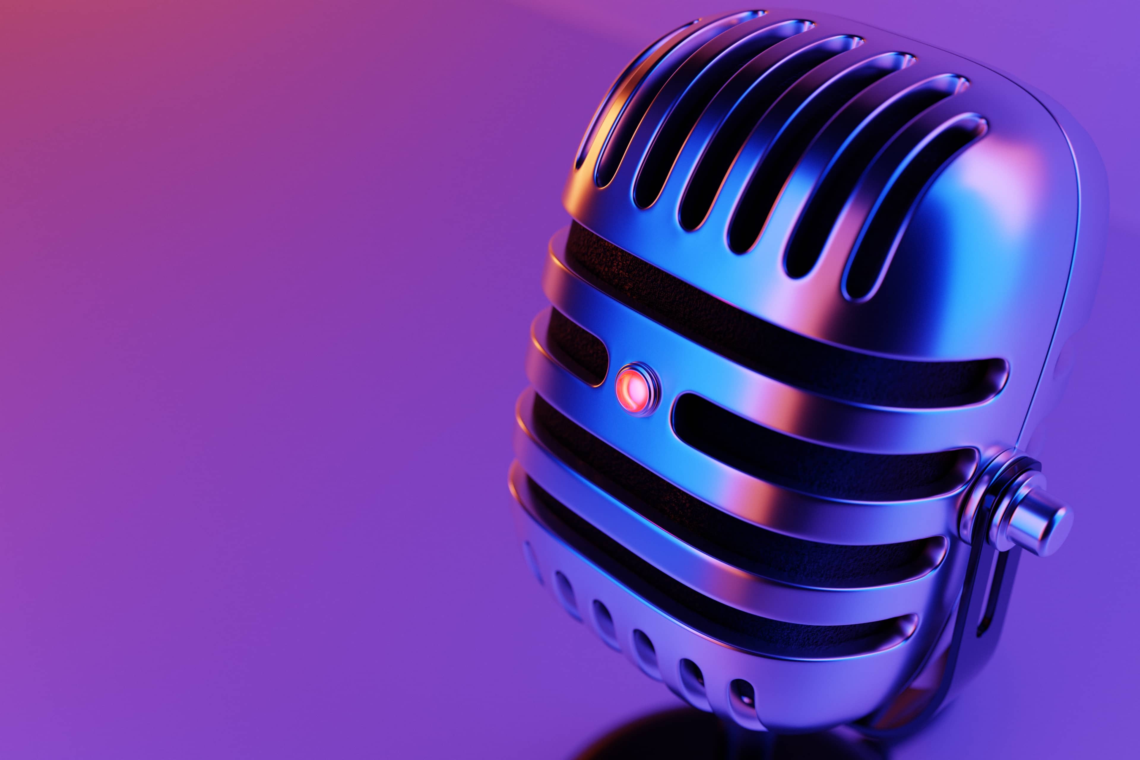 a metal vintage microphone